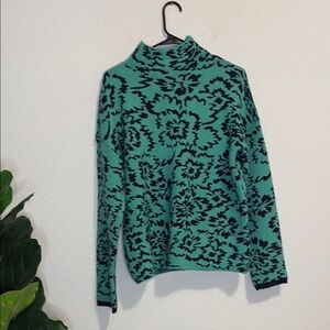 THML Medium Floral Patterned Sweater - Green and Blue